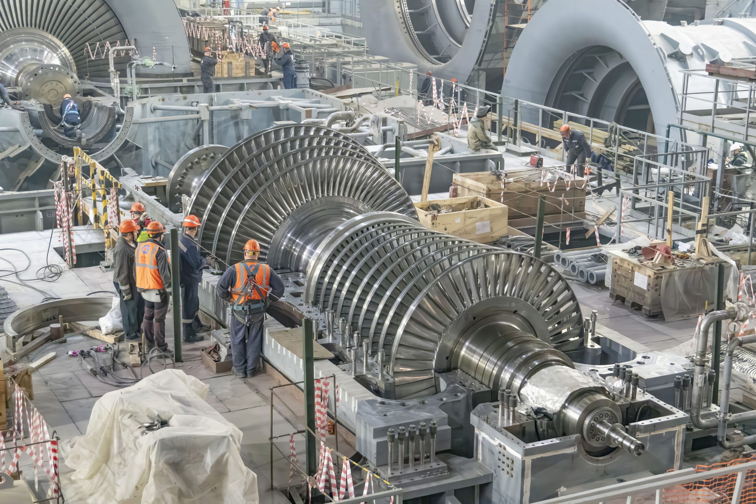 Turbine installation has been completed in the turbine department of the Kursk NPP-2 power unit No. 1 under construction.